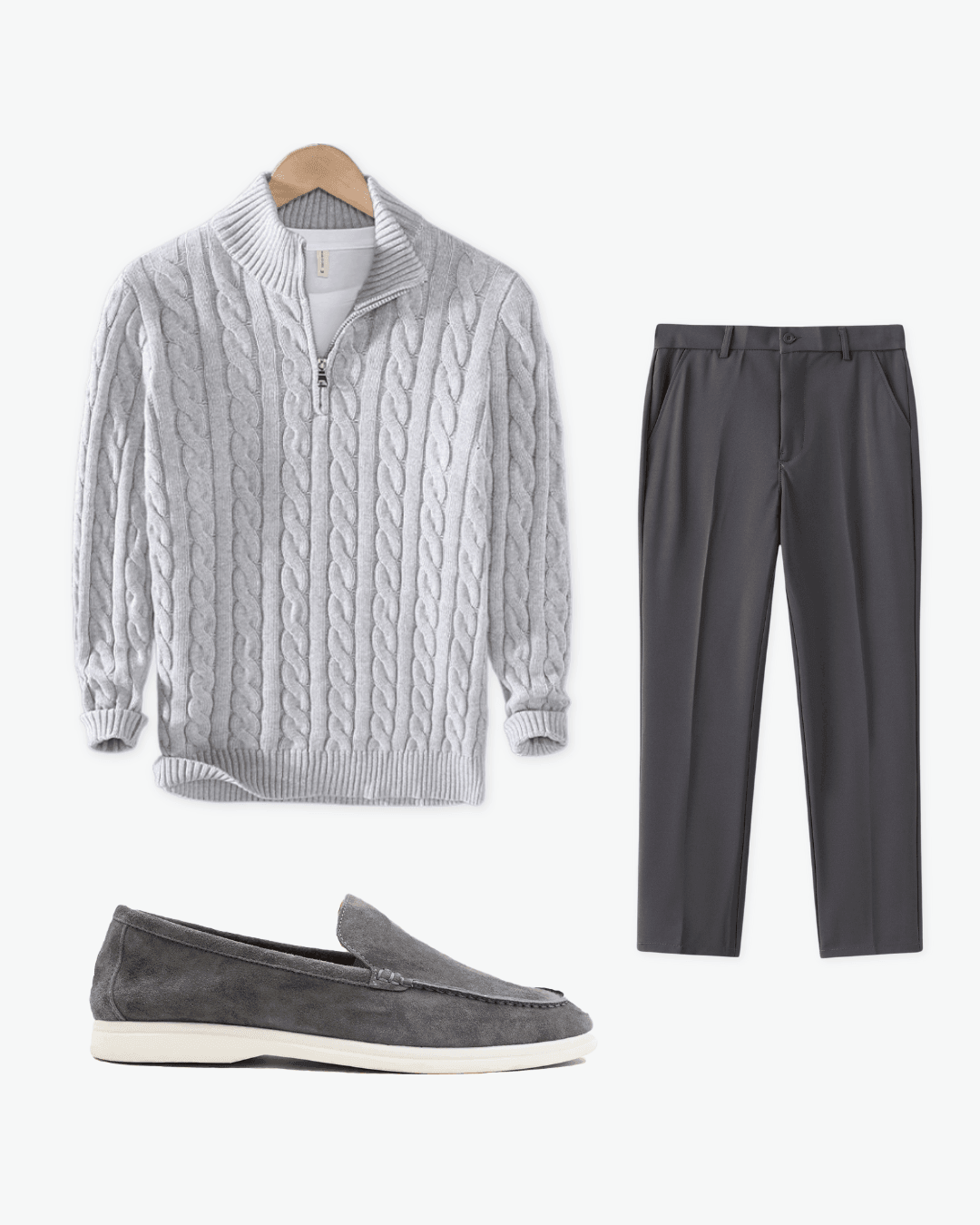 Stormy Grey three-piece outfit