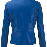 Women's Lightweight Moto Jacket | Faux Leather, Slim Fit
