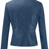 Women's Lightweight Moto Jacket | Faux Leather, Slim Fit