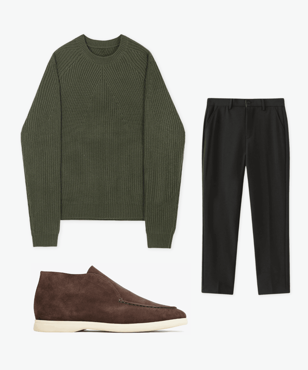 Olive Green three-piece outfit