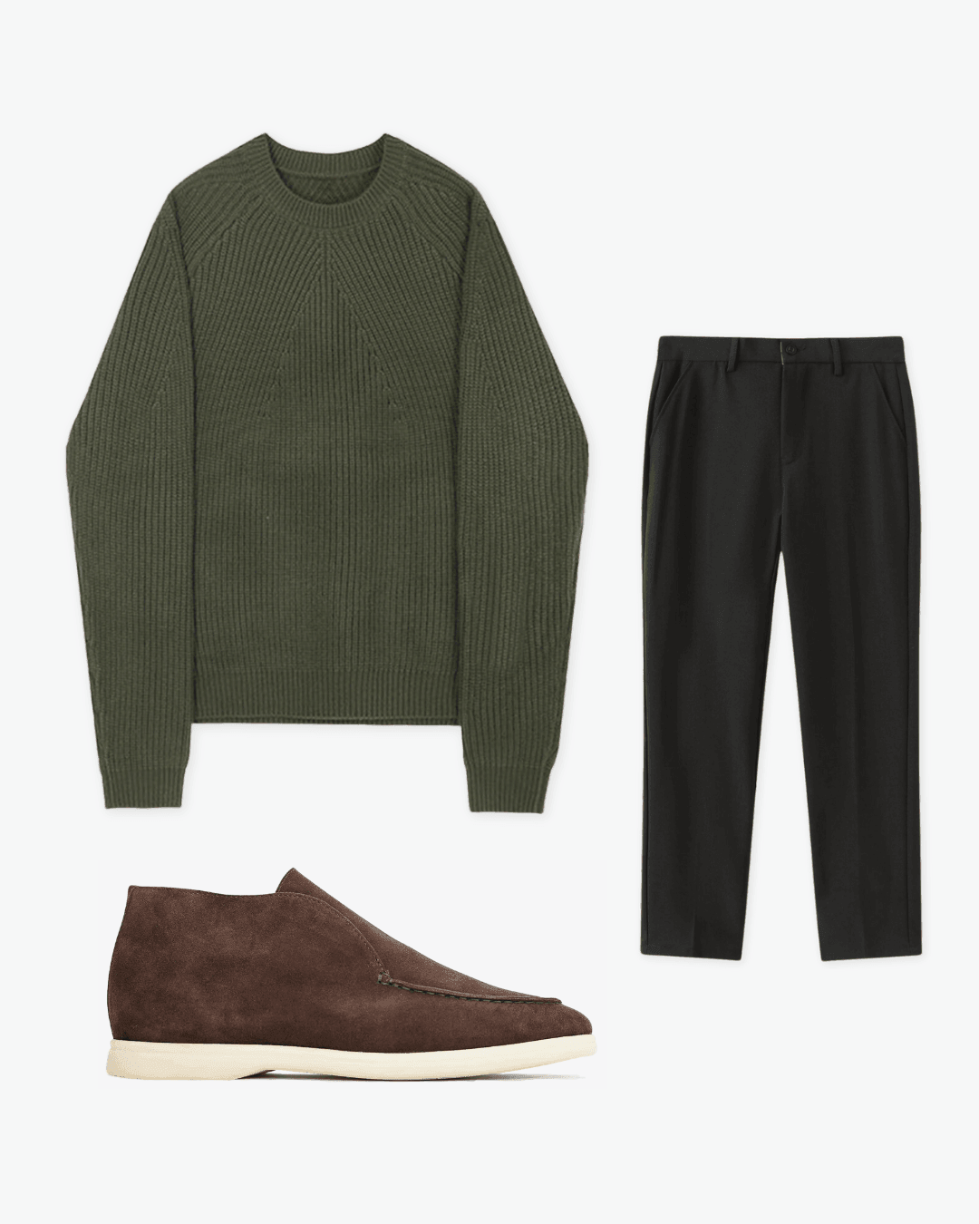 Olive Green three-piece outfit