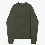 Olive Textured Crewneck Sweater