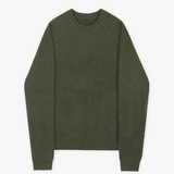 Olive Textured Crewneck Sweater