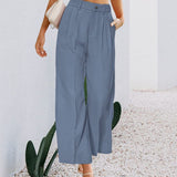 Ovelia - Elegant high-waist wide-leg trousers