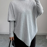Vyra - Chic Asymmetrical Turtleneck Sweater in Knit