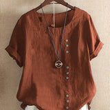 Women’s Casual Summer Shirt | Short Sleeve, Asymmetrical