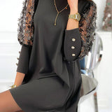 Women's Elegant Mesh Sleeve Summer Dress | Mini