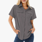 Danaya - Stylish multi-pocket polo blouse
