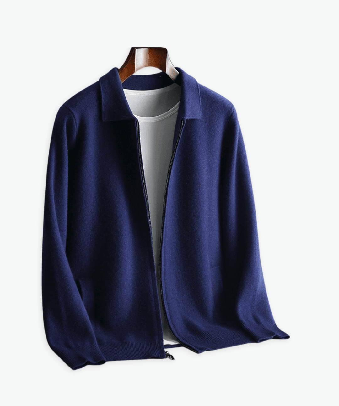 Navy Wool Autumn Cardigan
