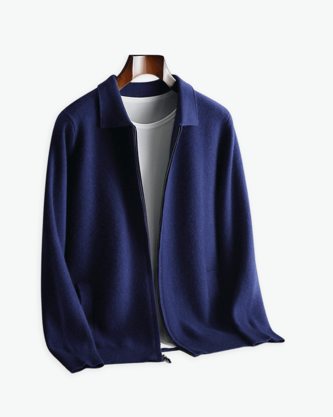 Navy wool autumn cardigan