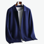 Navy wool autumn cardigan