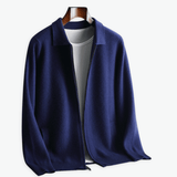 Navy wool autumn cardigan