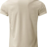 Men's Slim Fit Polo Shirt | Zipper Neck, Short Sleeve
