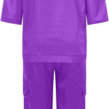 Women’s Satin Co Ord Set | Glossy, Cargo Trousers