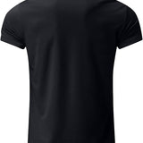 Men's Slim Fit Polo Shirt | Zipper Neck, Short Sleeve