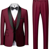 Men Formal Three Piece Suit | Tuxedo, Satin Lapel