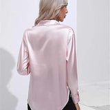 Women’s Designer Summer Shirt | Long Sleeve, Satin