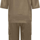 Women’s Satin Co Ord Set | Glossy, Cargo Trousers