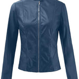 Women's Lightweight Moto Jacket | Faux Leather, Slim Fit
