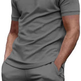 Men's Casual Two Piece Set | Basic, Shorts & T-Shirt