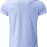 Men's Slim Fit Polo Shirt | Zipper Neck, Short Sleeve