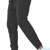Men's Casual Joggers | Checkered, Tapered Fit