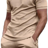Men's Casual Two Piece Set | Basic, Shorts & T-Shirt