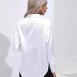 Women’s Designer Summer Shirt | Long Sleeve, Satin