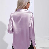 Women’s Designer Summer Shirt | Long Sleeve, Satin