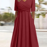 Women's Elegant Wrap Party Dress | Maxi