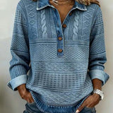 Dolores | Stylish Half-Button Sweatshirt with Collar