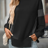 Ilona - Trendy Oversized Long-Sleeve Crew Neck Sweatshirt