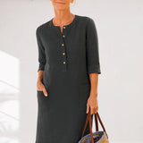EVI | Everyday Casual Women's Dress with a Relaxed Fit and Timeless Style