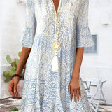 Women's Elegant Embroidered Summer Dress | Midi