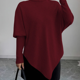 Vyra - Chic Asymmetrical Turtleneck Sweater in Knit