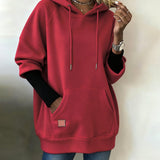 Carlie - Loose casual warm hooded jacket
