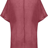 Women’s Summer Tunic Top | Oversized, Short Sleeve