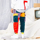 Men's Patchwork Cargo Joggers | Baggy, Drawstring Fit