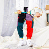Men's Patchwork Cargo Joggers | Baggy, Drawstring Fit