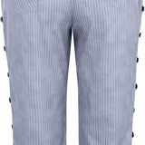 Women's Summer Pants | Cropped, Button Detail