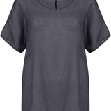Women’s Summer Tunic Top | Oversized, Short Sleeve