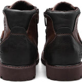 Men’s Winter Leather Boots | Rugged, Zipper Detail