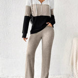 Dahlia - Elegant Half-Zip Hoodie and Trousers Set