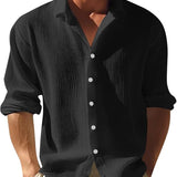 Men's Summer Casual Shirt | Lightweight, Long Sleeve