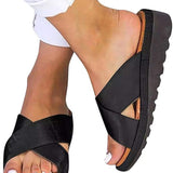 Women's Summer Slip-On Sandals | Criss-Cross, Open Toe