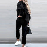 Women’s Knitted Lounge Set | Drawstring, Balloon Sleeves