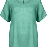 Women’s Summer Tunic Top | Oversized, Short Sleeve