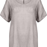 Women’s Summer Tunic Top | Oversized, Short Sleeve