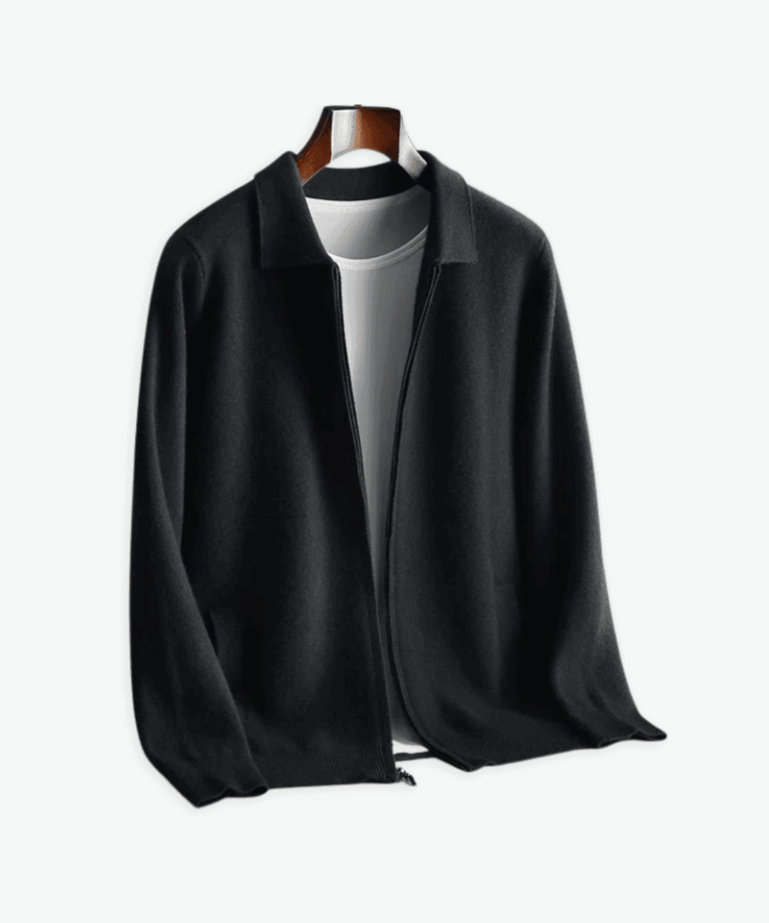 Black Wool Cardigan