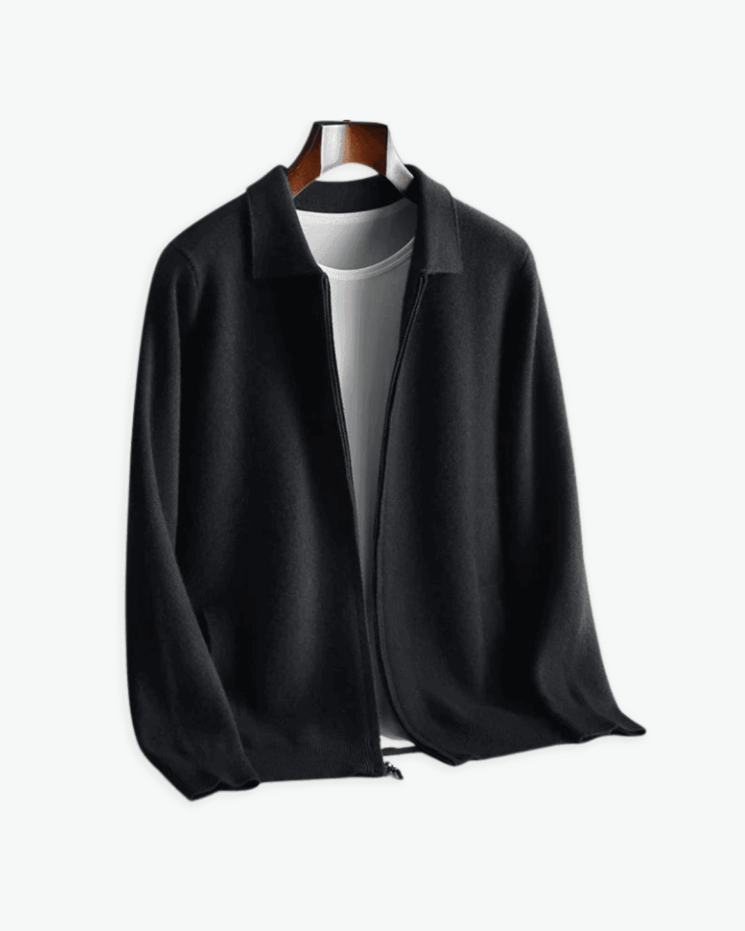 Black Wool Cardigan